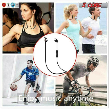 5 CORE Premium Bluetooth Earbuds Neckband Magnetic Bluetooth.