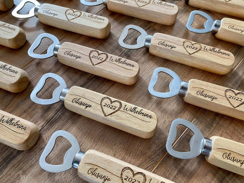 Wood Bottle Opener Wedding Favors.