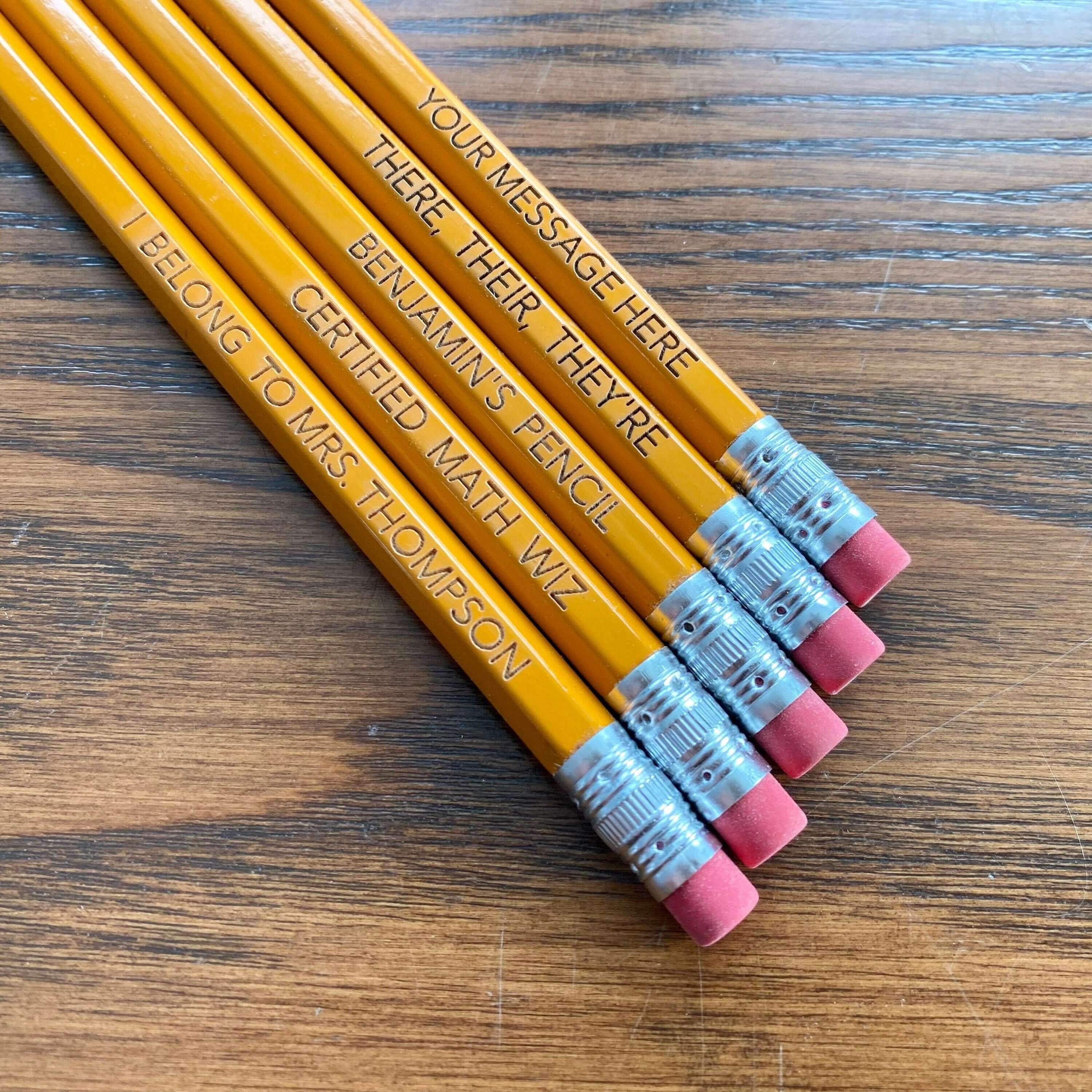 Personalized #2 Pencils.