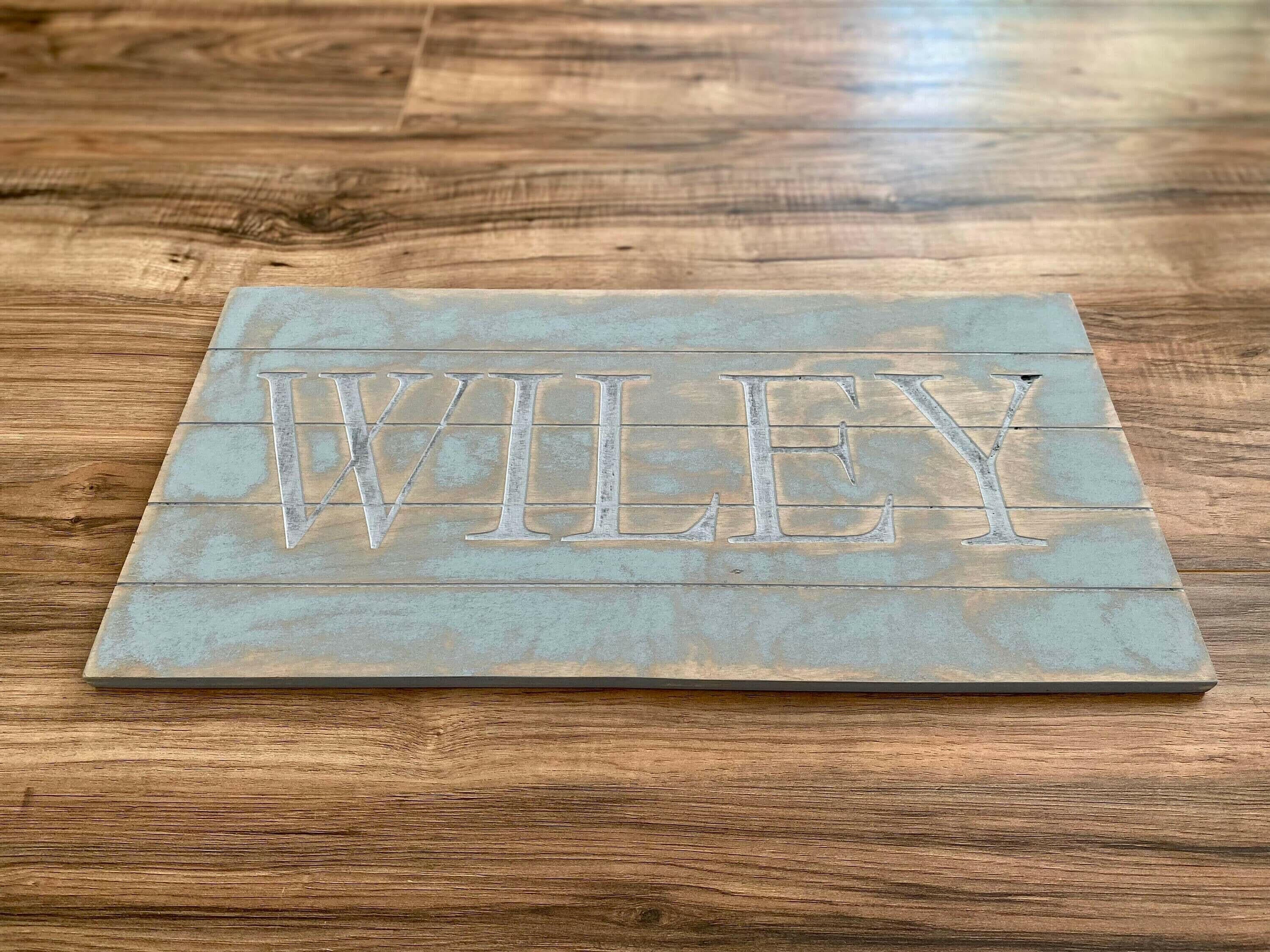 Custom Engraved Wooden Family Name Sign.