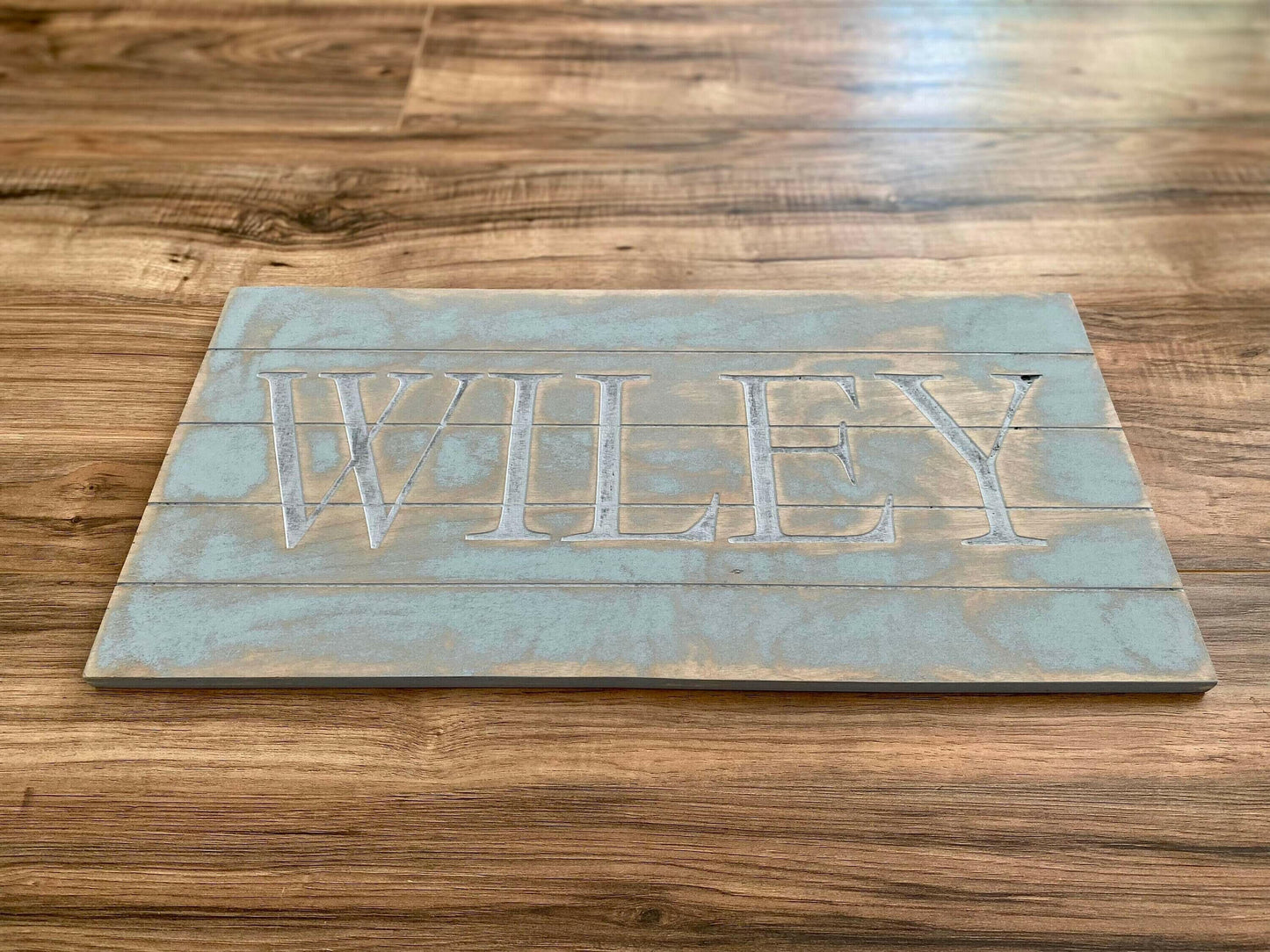 Custom Engraved Wooden Family Name Sign.