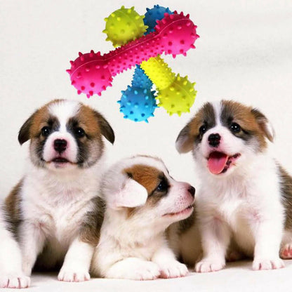 Dog Toys for Aggressive Chewers Pet Dog Puppy Rubber Teeth Chew Bone Play Training Fun Toys Hot