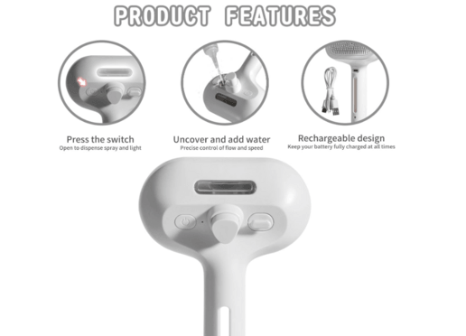 Pet Hair Spray Grooming Brush for Cats &amp; Dogs