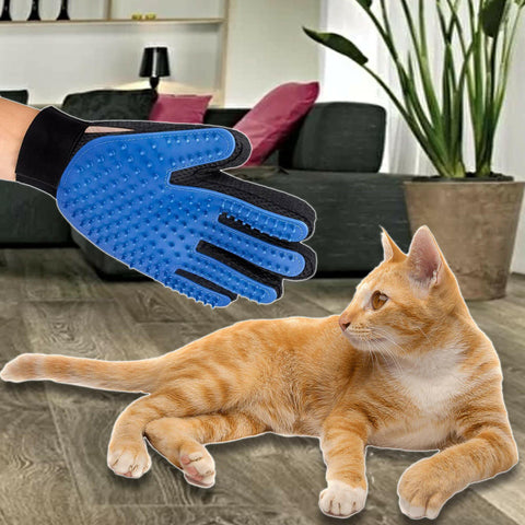 Pet Grooming Gloves Dog Brush Mitts Deshedding Hair Removal Massage.