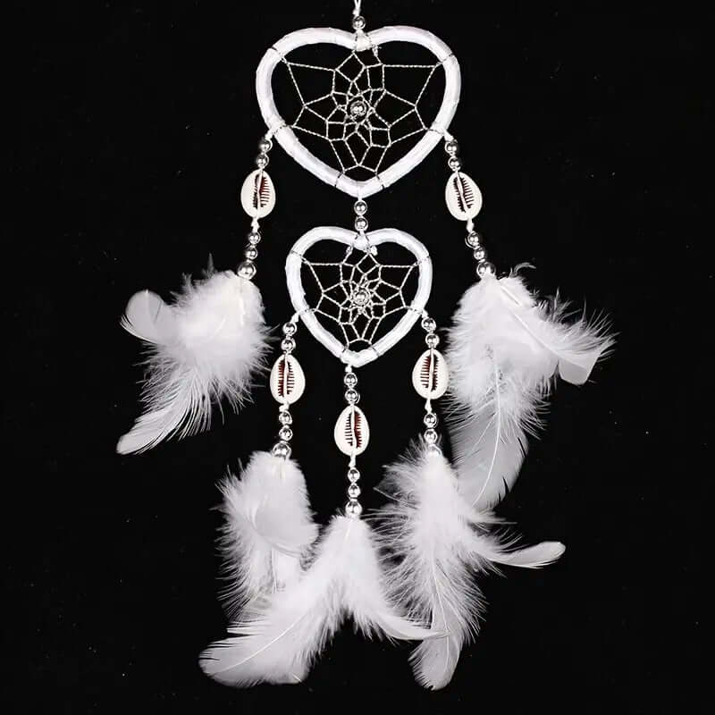 Heart-Shaped Dream Catcher with Feathers