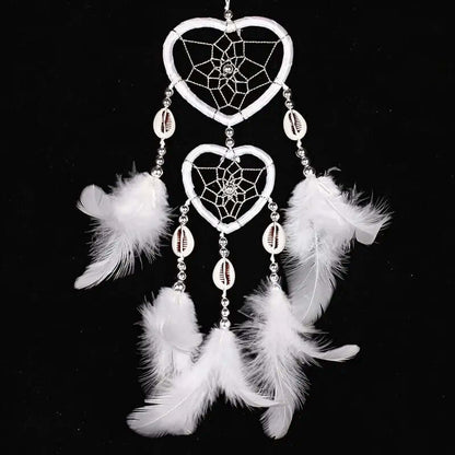 Heart-Shaped Dream Catcher with Feathers