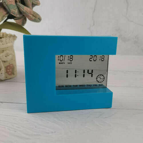 Electronic Square LCD Calendar Alarm Clock Digital.