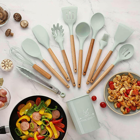 12 Piece Silicone Kitchen Utensil Set (more color options)