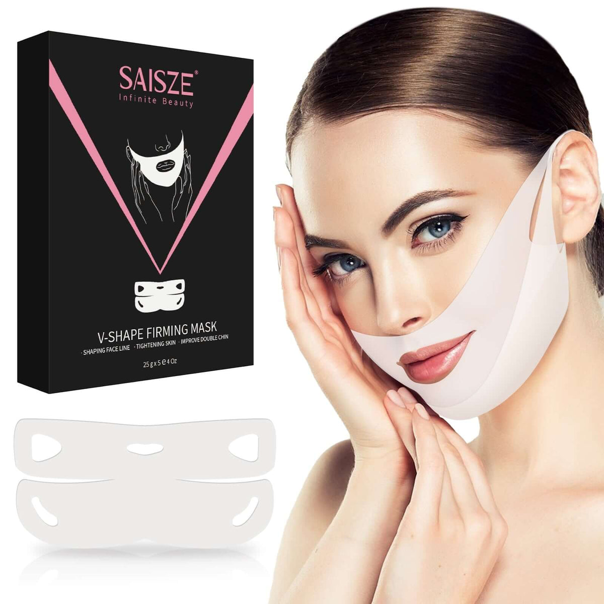 5Pcs V Shaped Firming Facial Masks Lifting Mask Face Slimming Mask