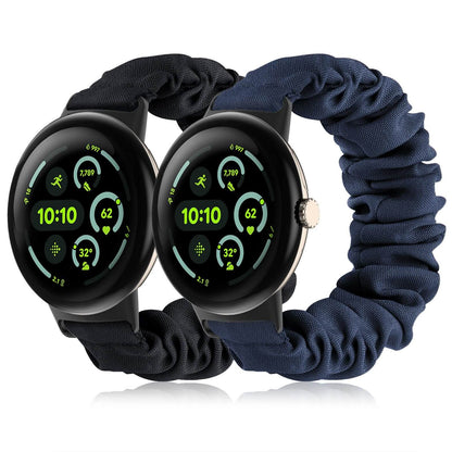 Tovimall Scrunchie Bands for Pixel Watch 3 45mm - 2-Pack, Large