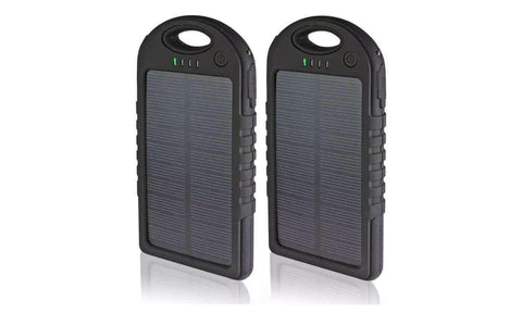 5,000 mAh Water-Resistant Solar Smartphone Charger (2-Pack).