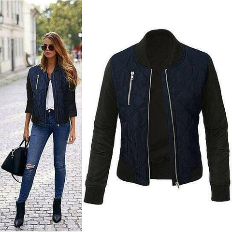 Chic Babe Bomber Jacket In Quilted Satin.