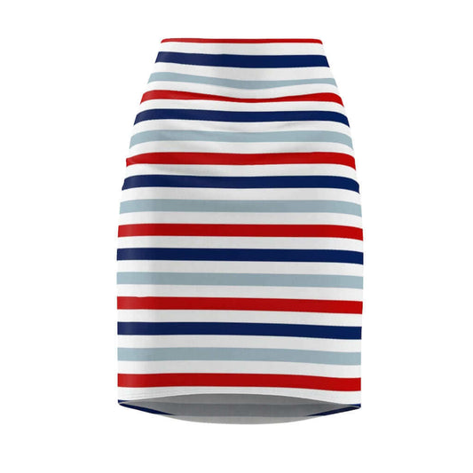Womens Skirt, Red White and Blue Pencil Skirt, S93801