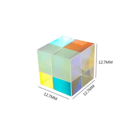 Optical Glass X-Cube Dichroic Cube Design Cube Prism RGB Combiner Splitter Educational Gift Class Physics Educational Toy