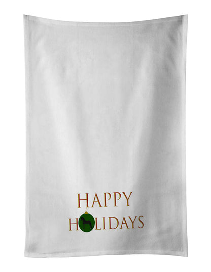 Friesian Horse Happy Holidays Cotton Kitchen Towels - Set of 2