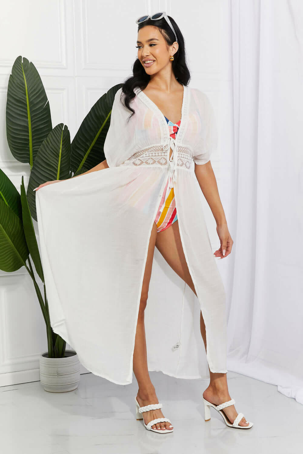 Marina West Swim Sun Goddess Tied Maxi Cover-Up.