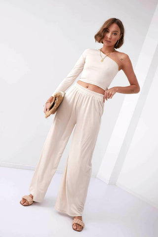 Light beige women's set with pants 70700.