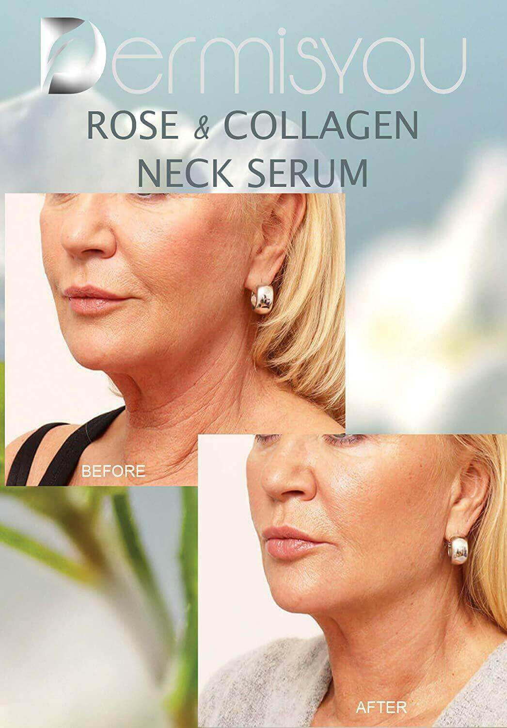 Anti-Wrinkle Neck & Décolleté Serum with Collagen & Rose Water.