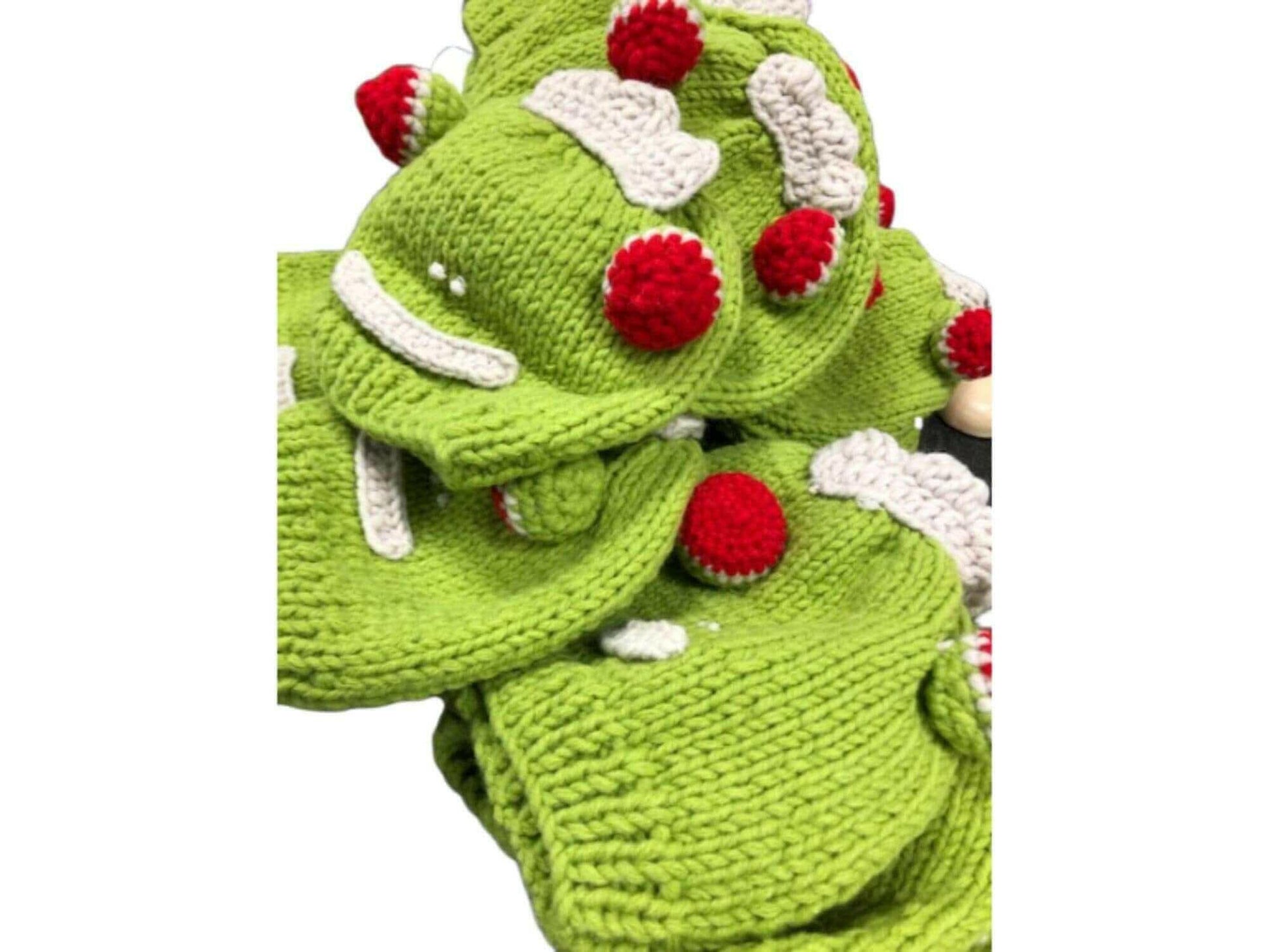 Kids Beanie Hat, Kids Winter Hand-Knitted Wool Frog Animal Theme Hat.