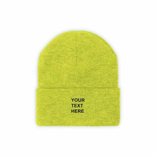 Personalized Knit Beanie, Custom Knit Beanie, With Your Own Text,.