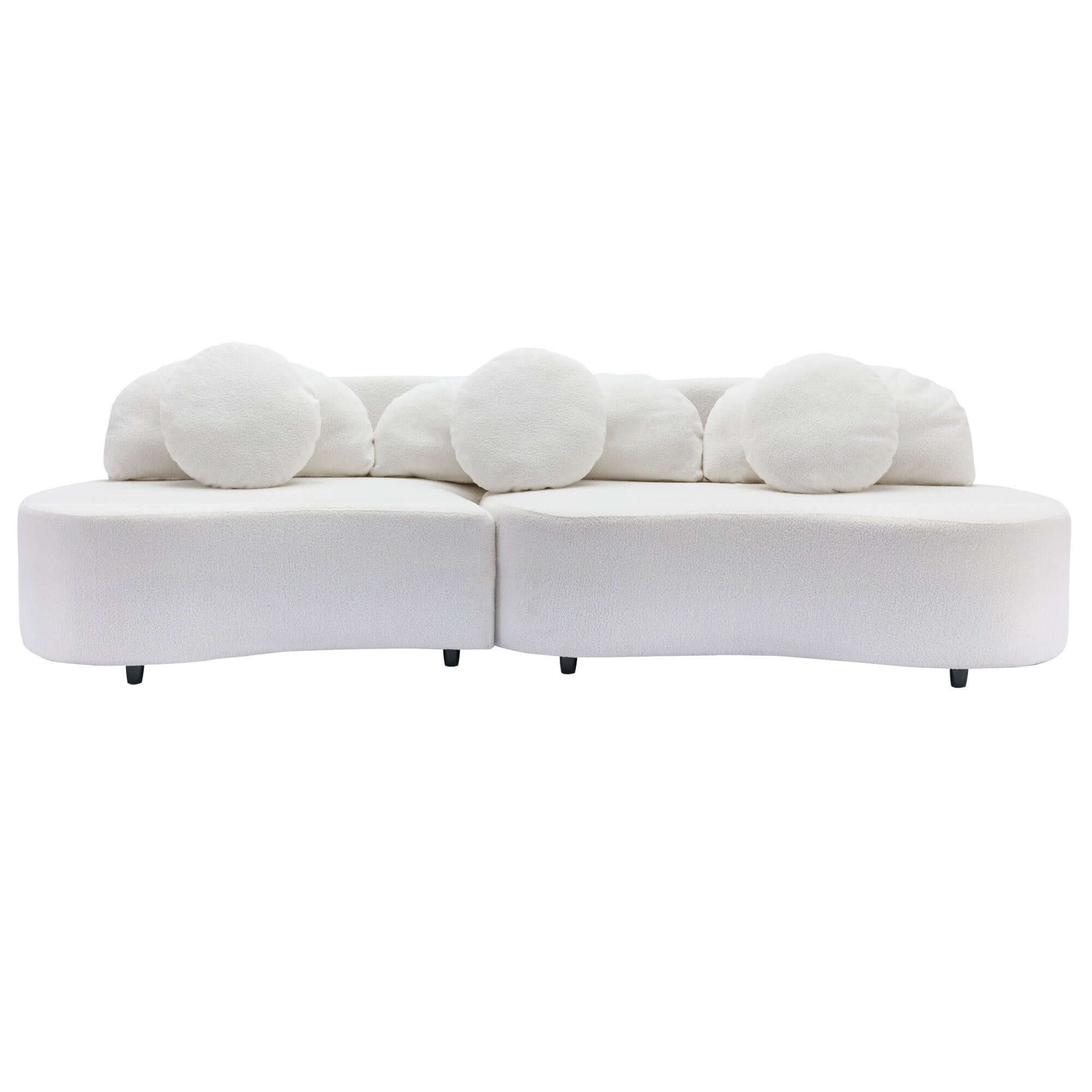 103.9" Modern Living Room Sofa Lamb Velvet Upholstered Couch Furniture