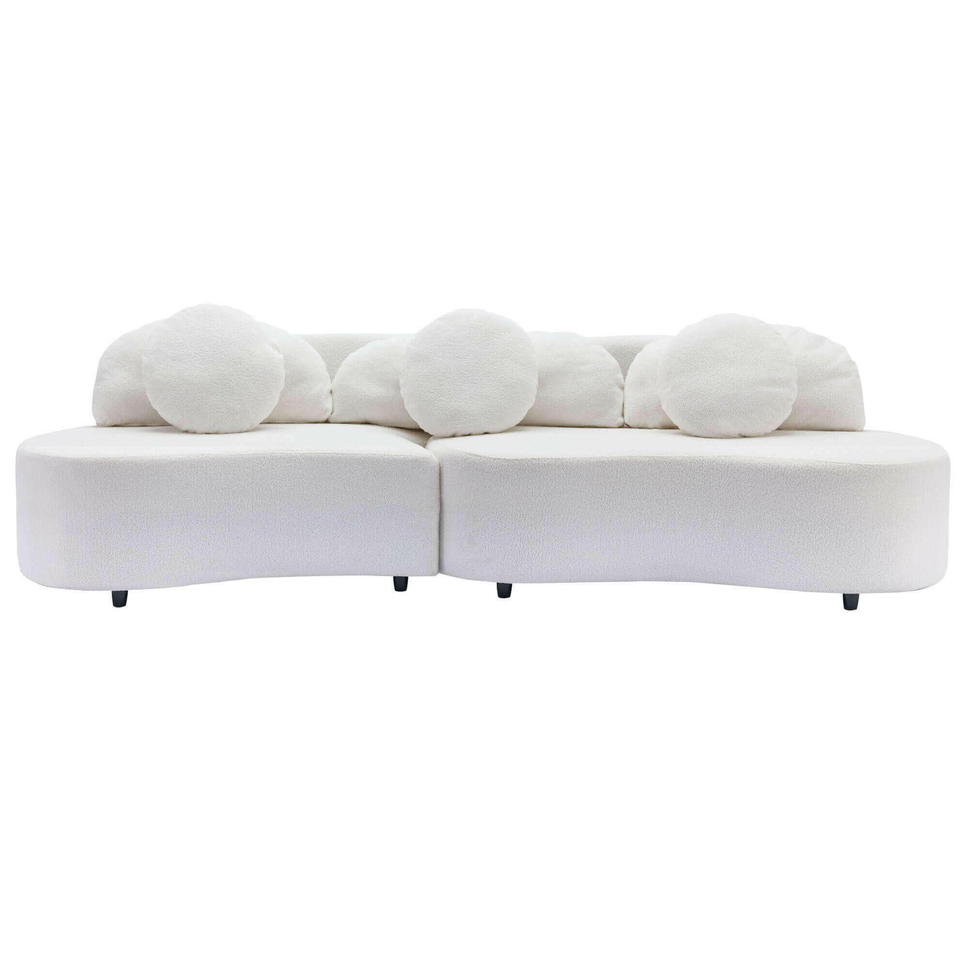 103.9" Modern Living Room Sofa Lamb Velvet Upholstered Couch Furniture.