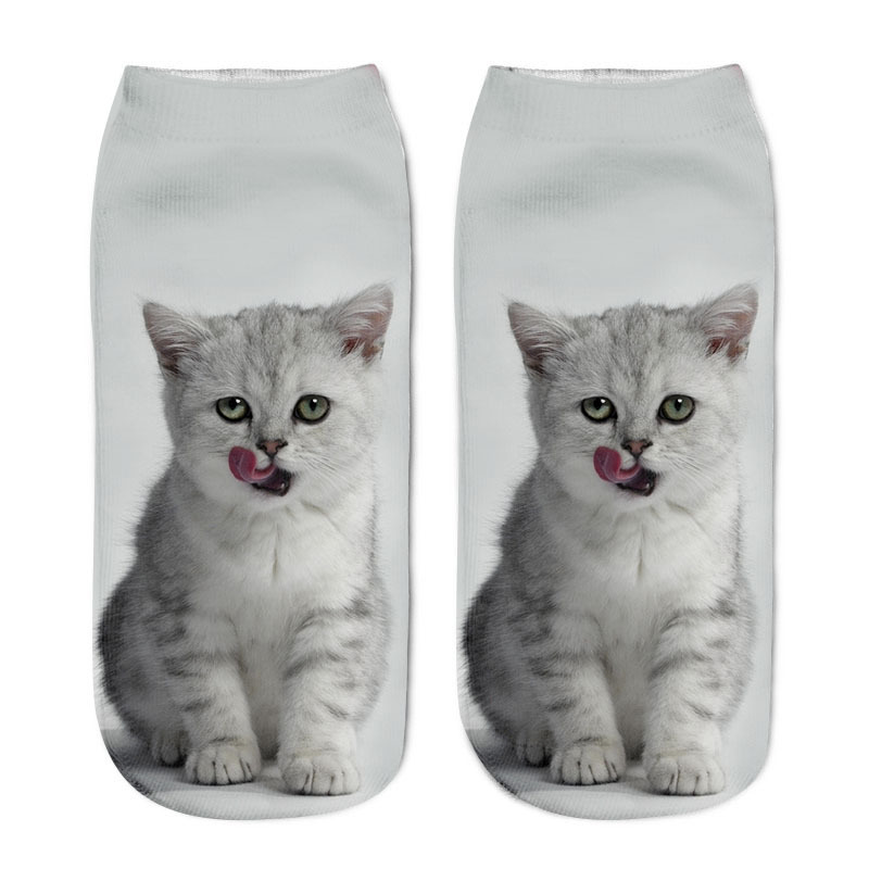 Cute Cat Series 3D Digital Print Socks for Kids