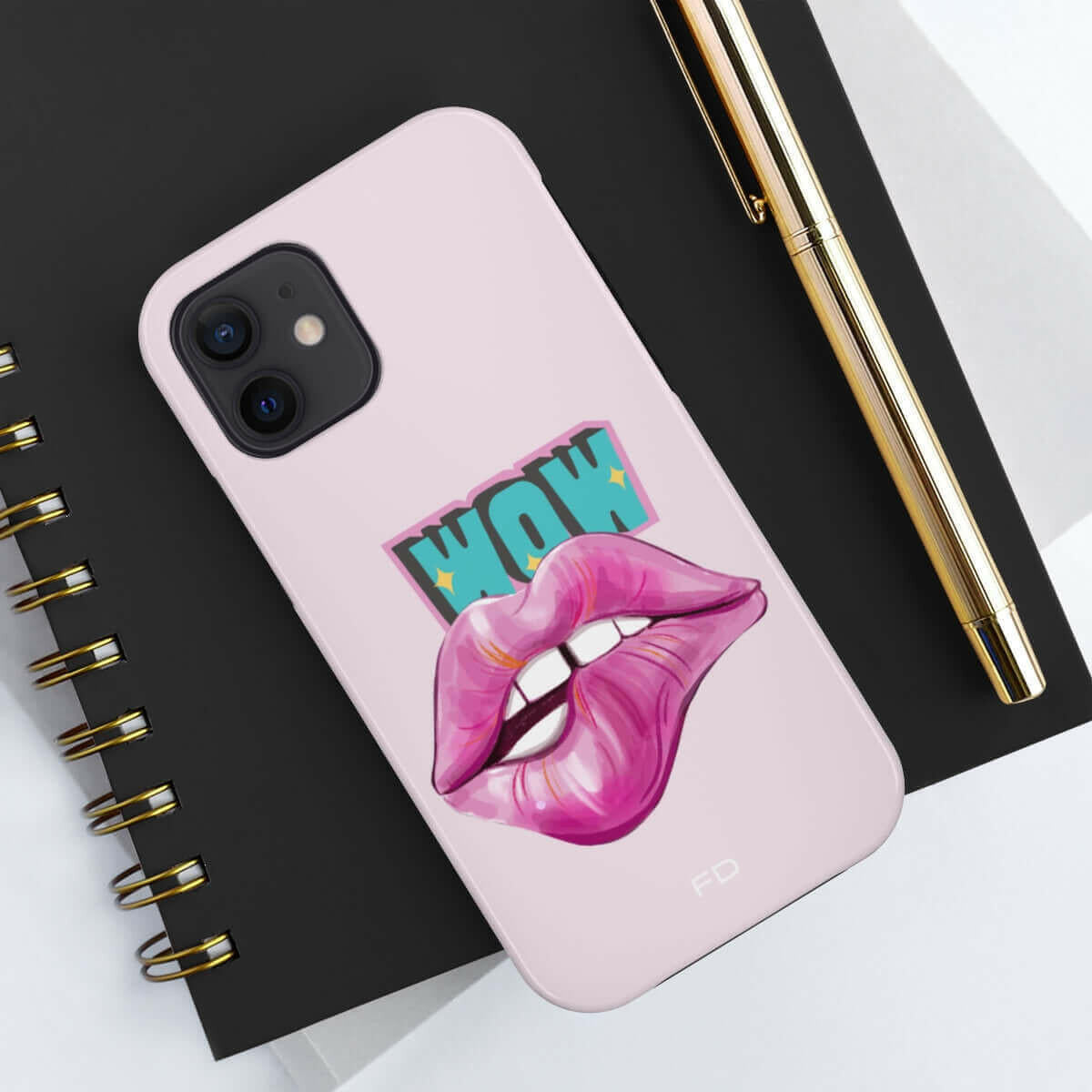 Sexy Lips Tough Case for iPhone with Wireless Charging.