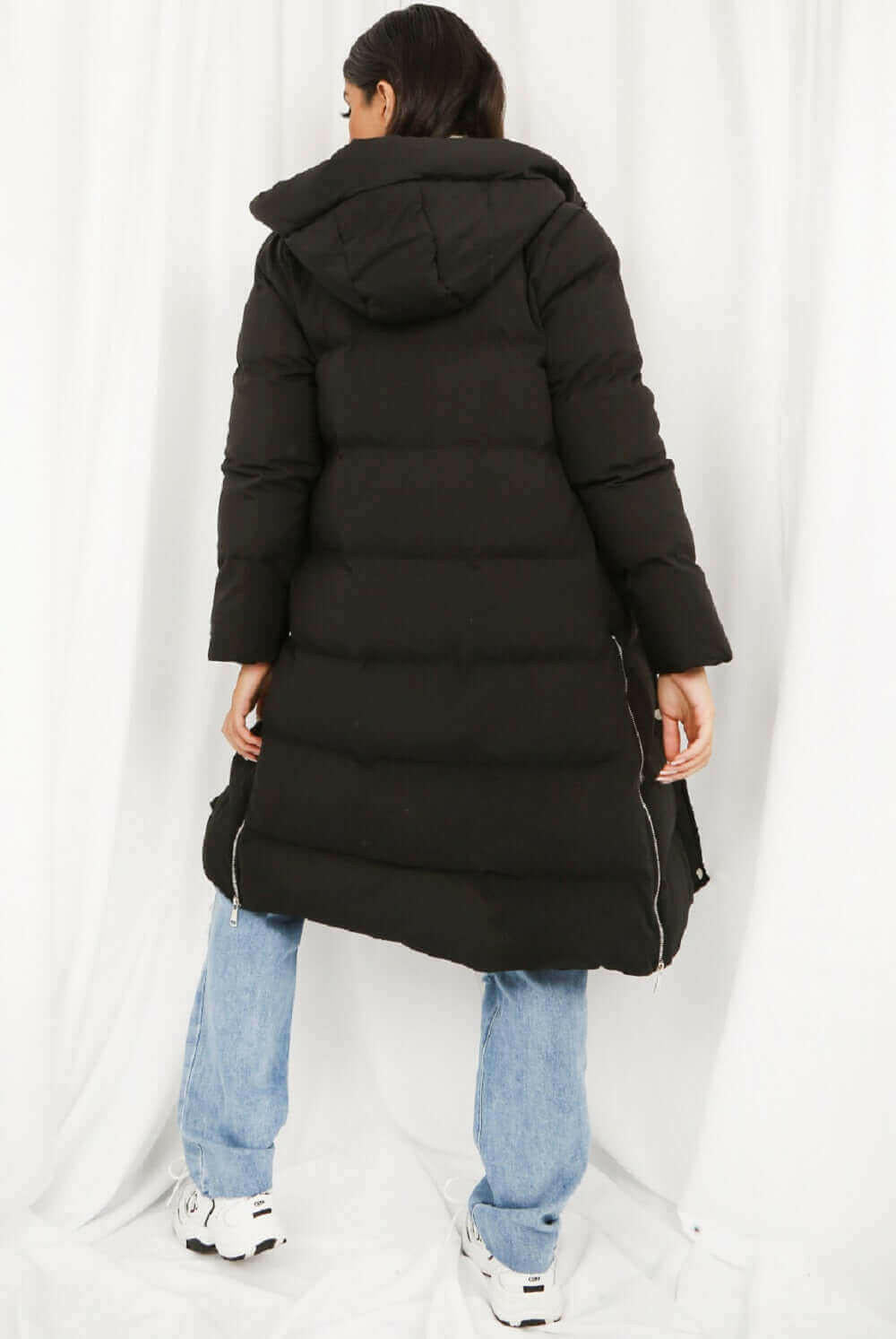 Hooded Longline Puffer Coat.