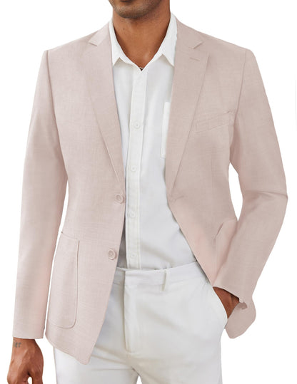 COOFANDY Mens Casual Linen Blazer Jacket Lightweight Sport Coats Two Button Suit Jackets