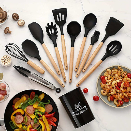 12 Piece Silicone Kitchen Utensil Set (more color options)
