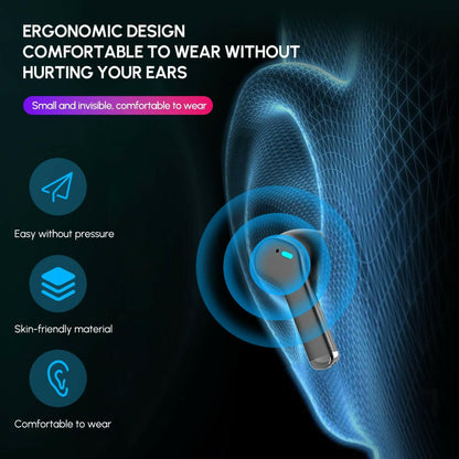 Dual Noise Cancelling True Wireless Earbuds Bluetooth Headphones.