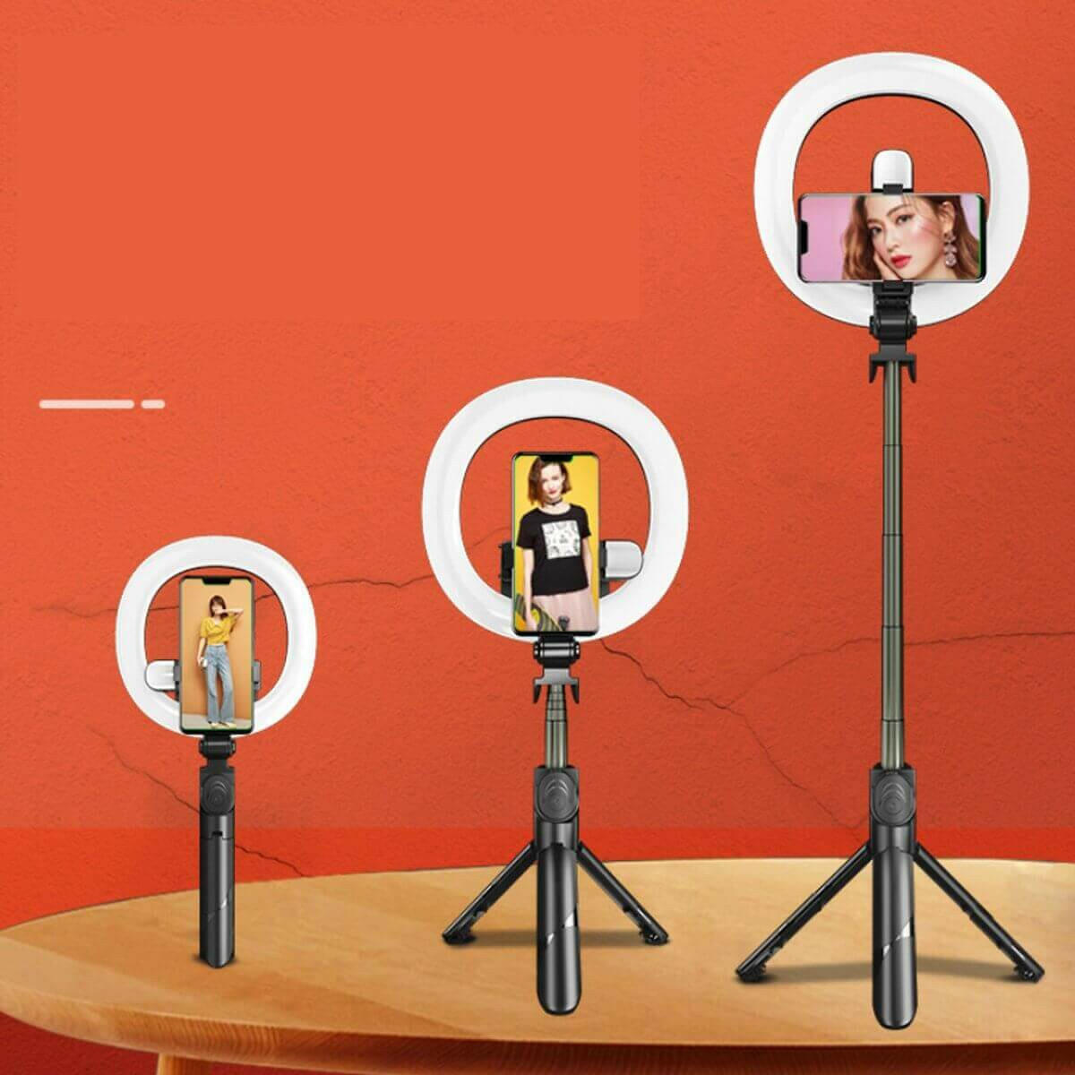 Self Video Portrait Soft Halo Light Stand With Dual LED Light And.