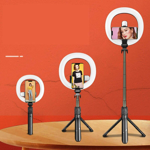 Self Video Portrait Soft Halo Light Stand With Dual LED Light And