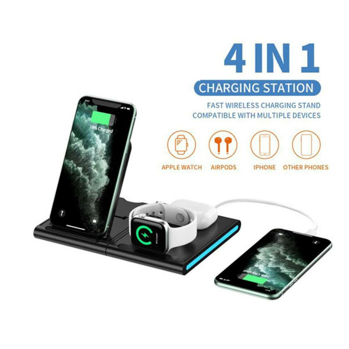 Fast  4 In 1 Wireless Charging Station.