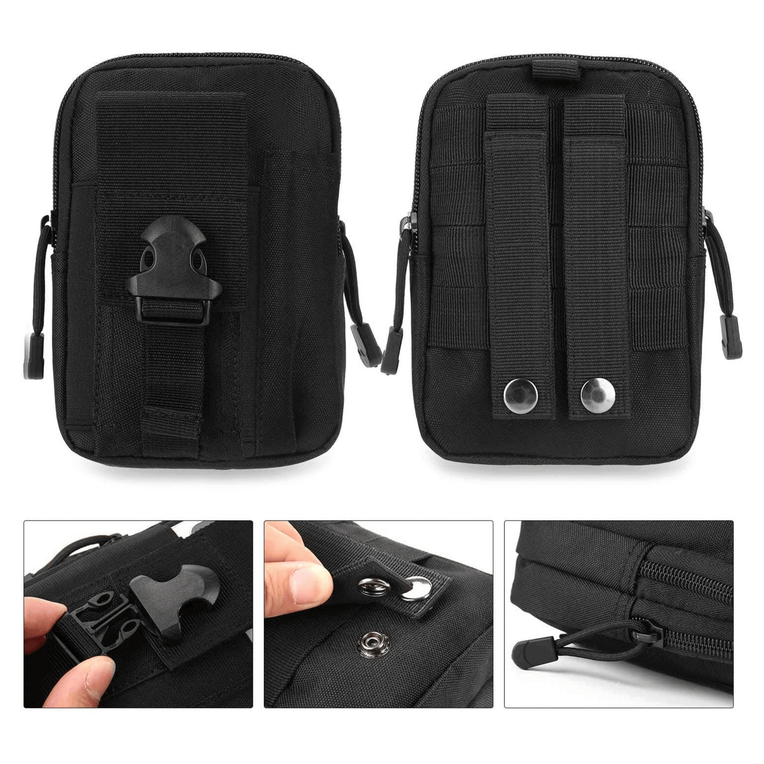 Tactical MOLLE Pouch &amp; Waist Bag for Hiking &amp; Outdoor Activities