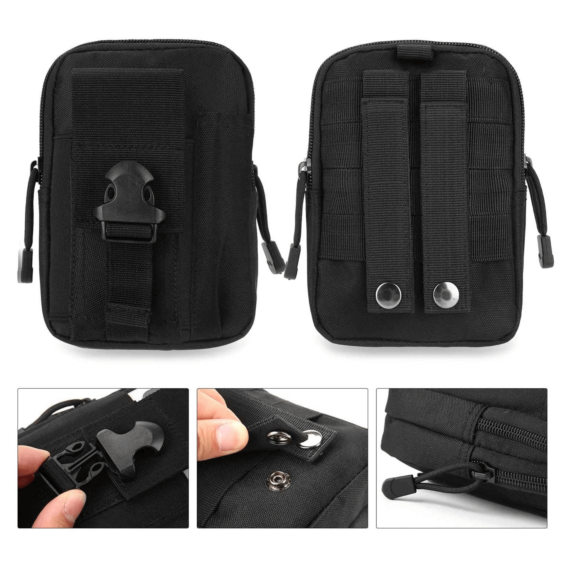 Tactical MOLLE Pouch &amp; Waist Bag for Hiking &amp; Outdoor Activities