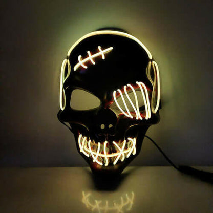 Halloween Scary One-Eyed Pirate Mask Cosplay Led Mask.