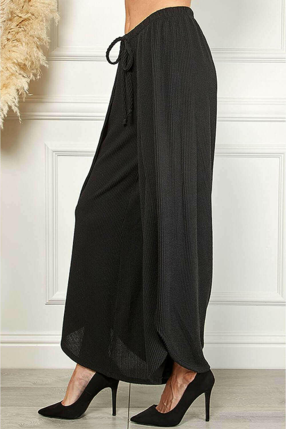 Blumin Apparel Confidently Chic Full Size Split Wide Leg Pants.