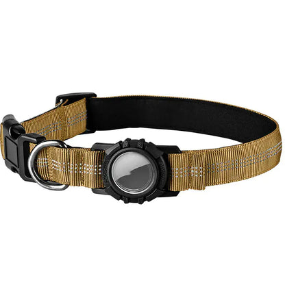Reflective Dog Collar with Apple AirTag Holder