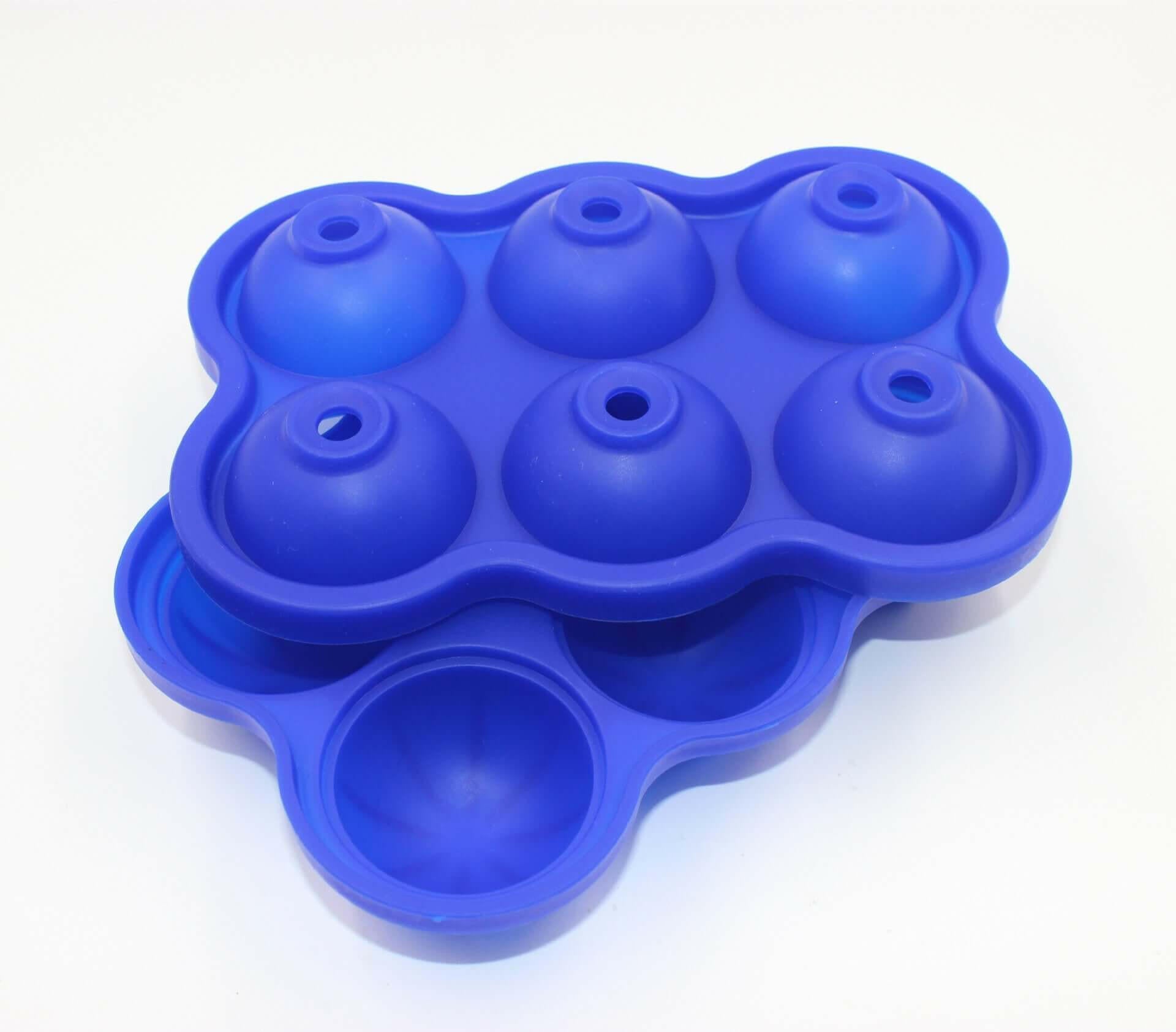 Large Ice Cube Maker Silicone Mold 6 Cell Ice Ball.