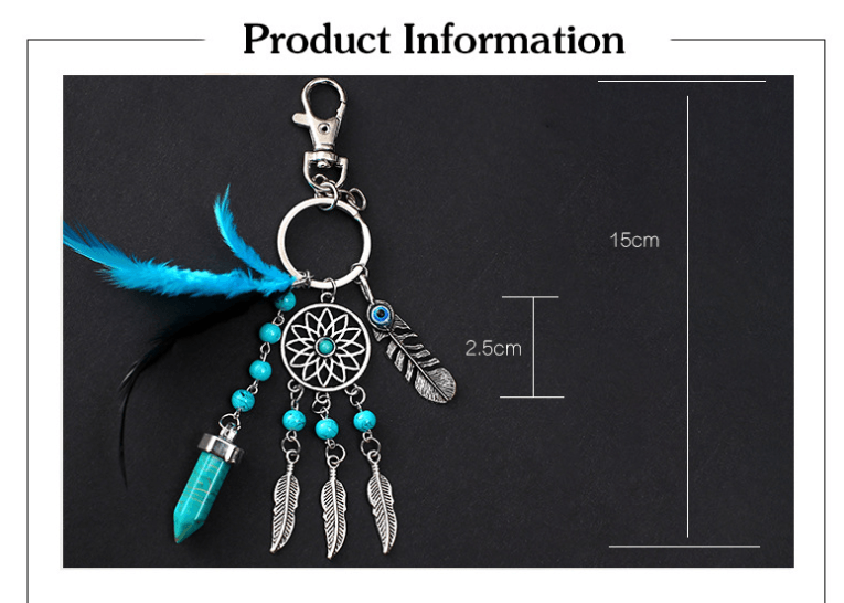 Alloy Dream Catcher Tassel Keychain