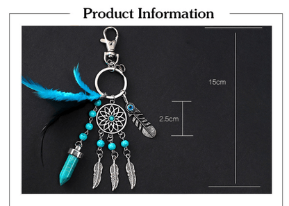 Alloy Dream Catcher Tassel Keychain