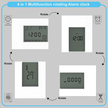 Electronic Square LCD Calendar Alarm Clock Digital.