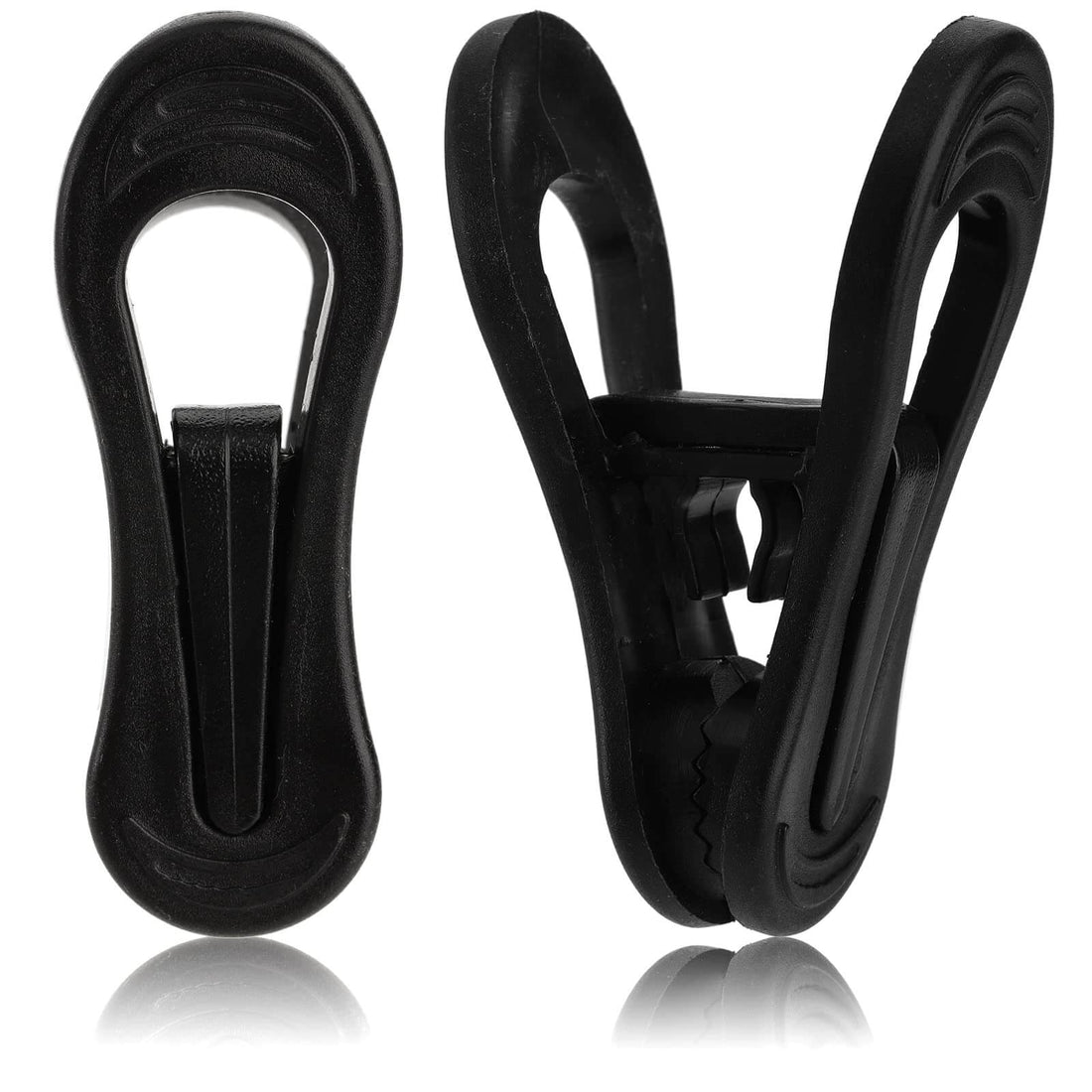 Yopay Black Plastic Hanger Clips, 50 Pack