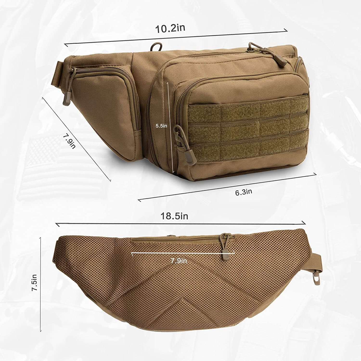 Tactical Military Portable Concealed Pistol Waist Bag
