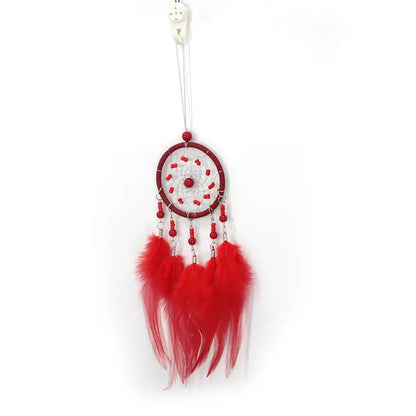 Car Dream Catcher Charm with Feather Tassel Pendant