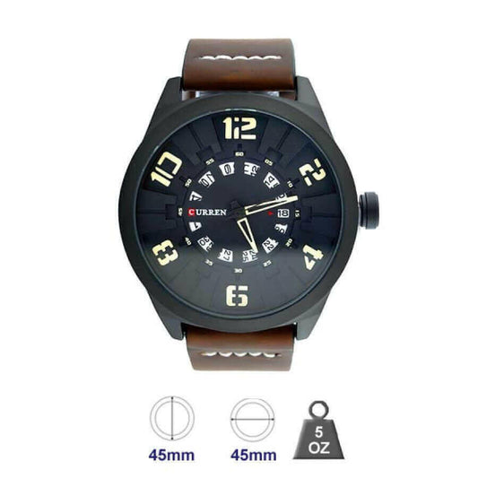 CUO Leather Band Watch for Men 5405329.