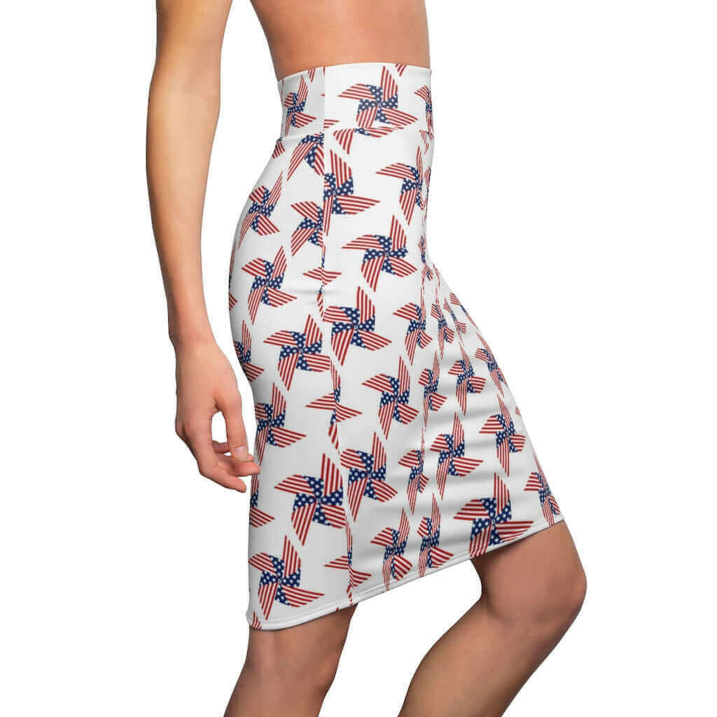 Skirt, Stars and Stripes US Pencil Skirt, S28296.