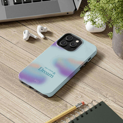 Take a Break and Dream Touch Case for iPhone with Wireless Charging.